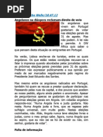 Angola Na Imprensa Internacional