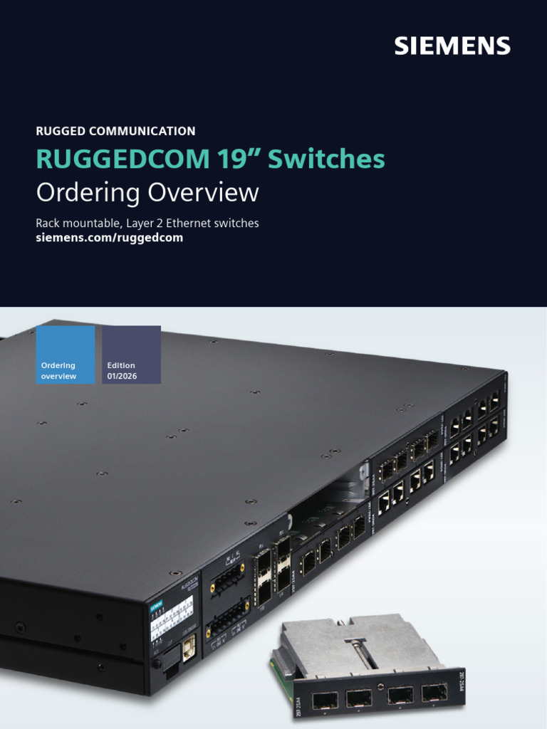 RUGGEDCOM Switches Ordering Overview en | PDF | Electromagnetic ...