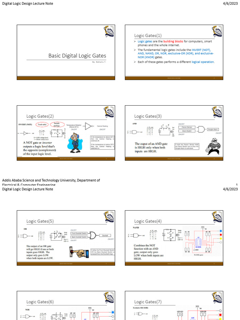 Chapter-3 Digital Logic Gates | PDF | Logic Gate | Electronic Circuits