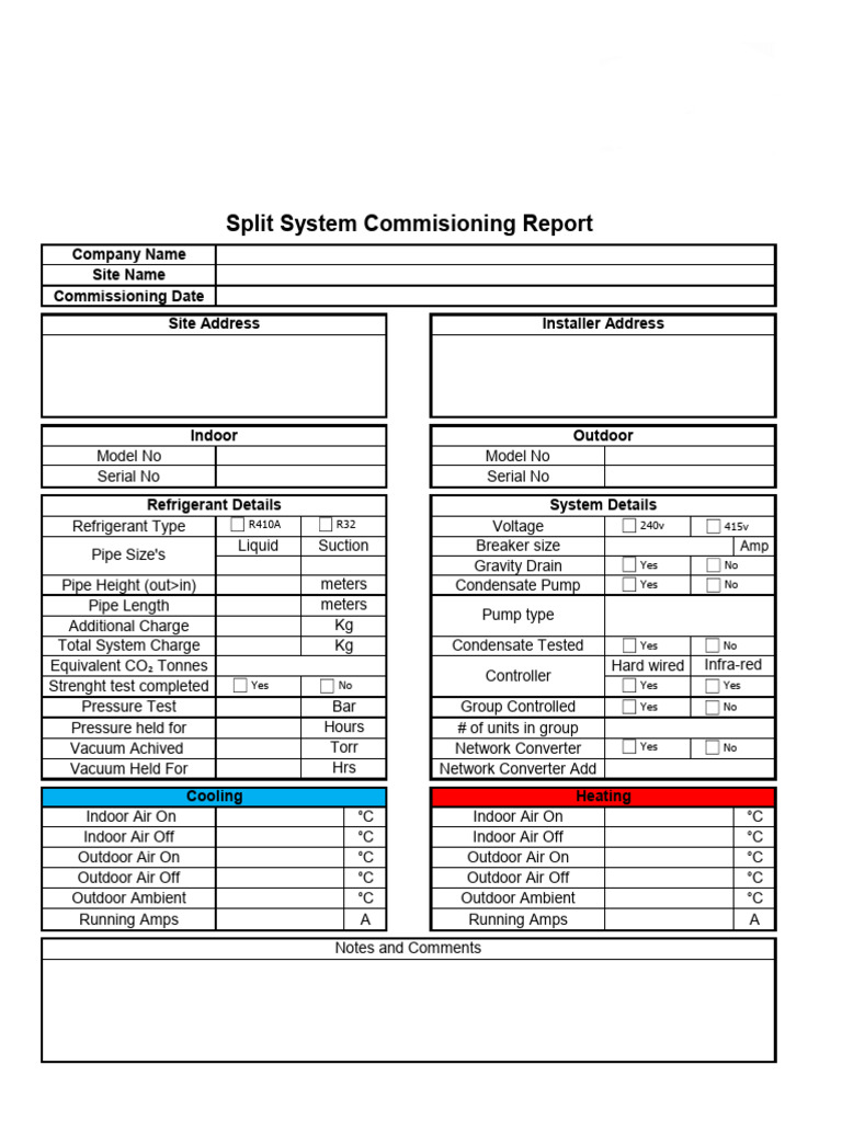 Split Commissioning Report | PDF | Vacuum | Pump