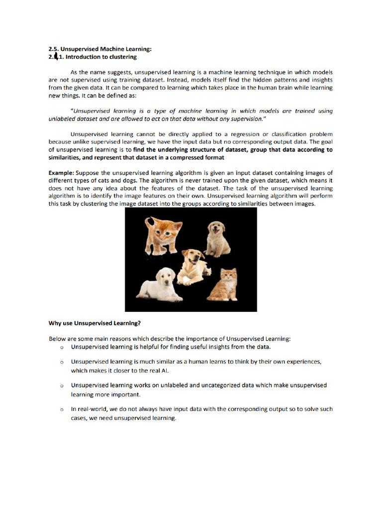 Unit 4 Unsupervised Learning (1) | PDF