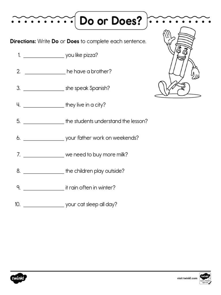 Do or Does Activity | PDF