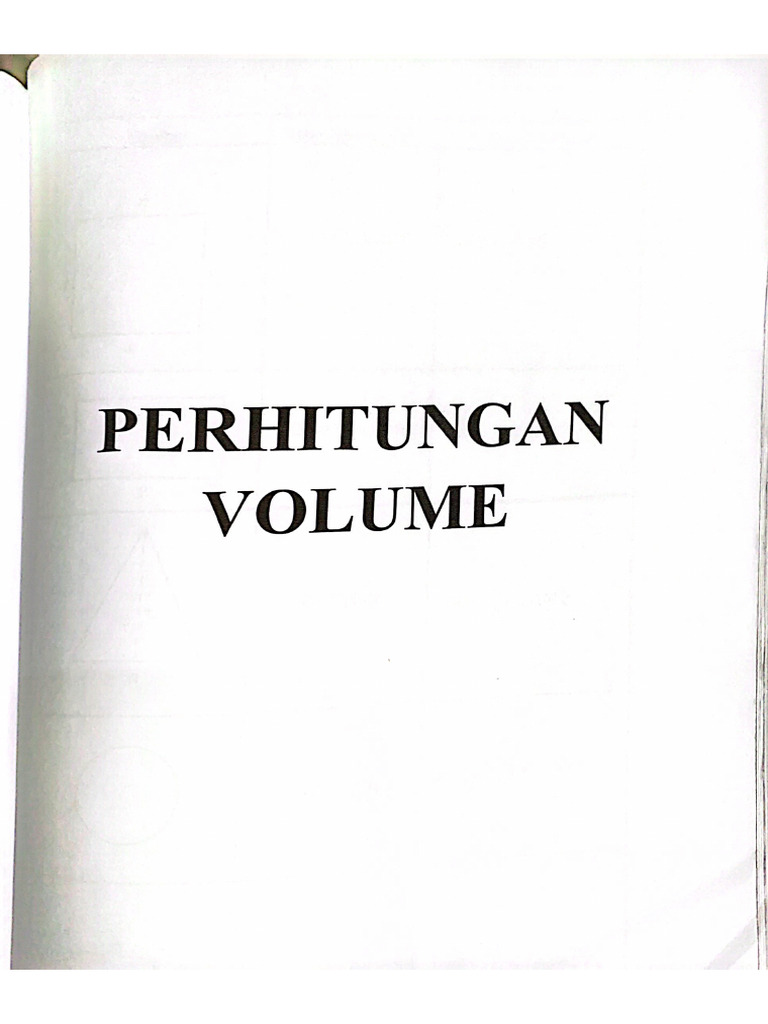 Perhitungan Vol. RAB | PDF