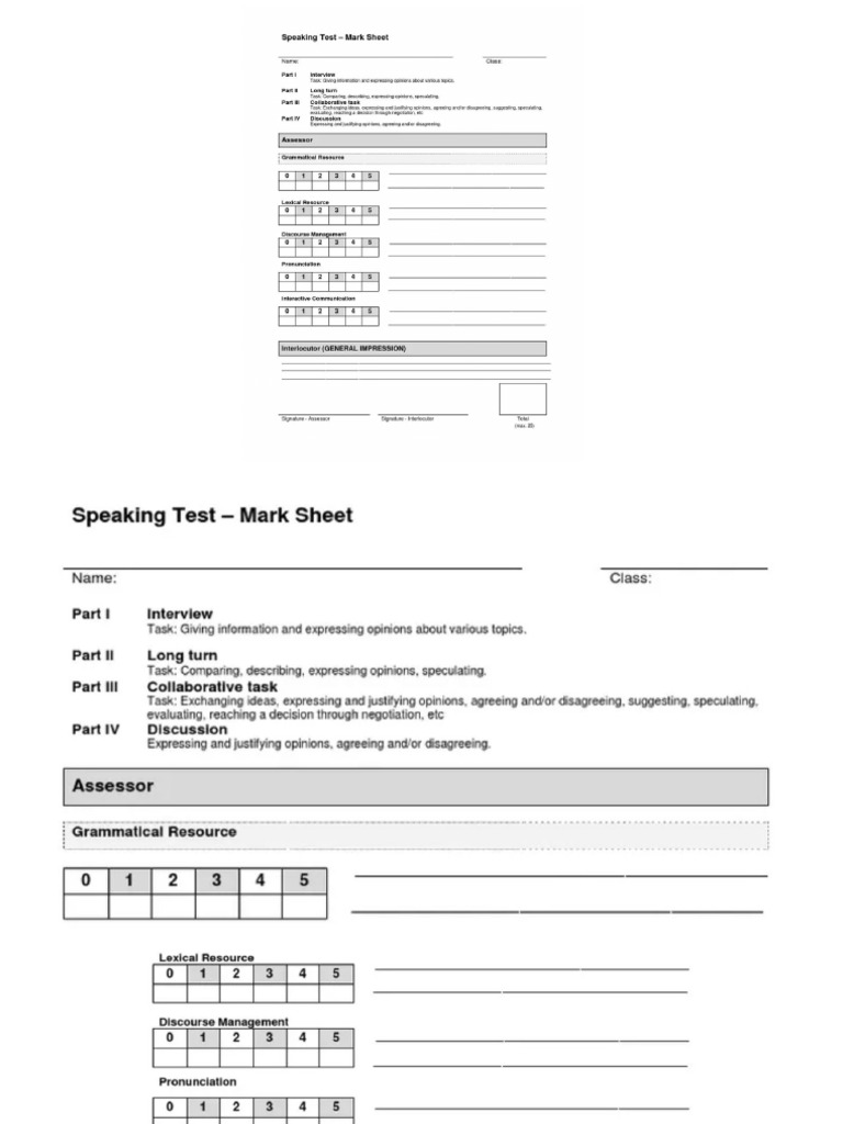 B1 Intro Speaking Test | PDF