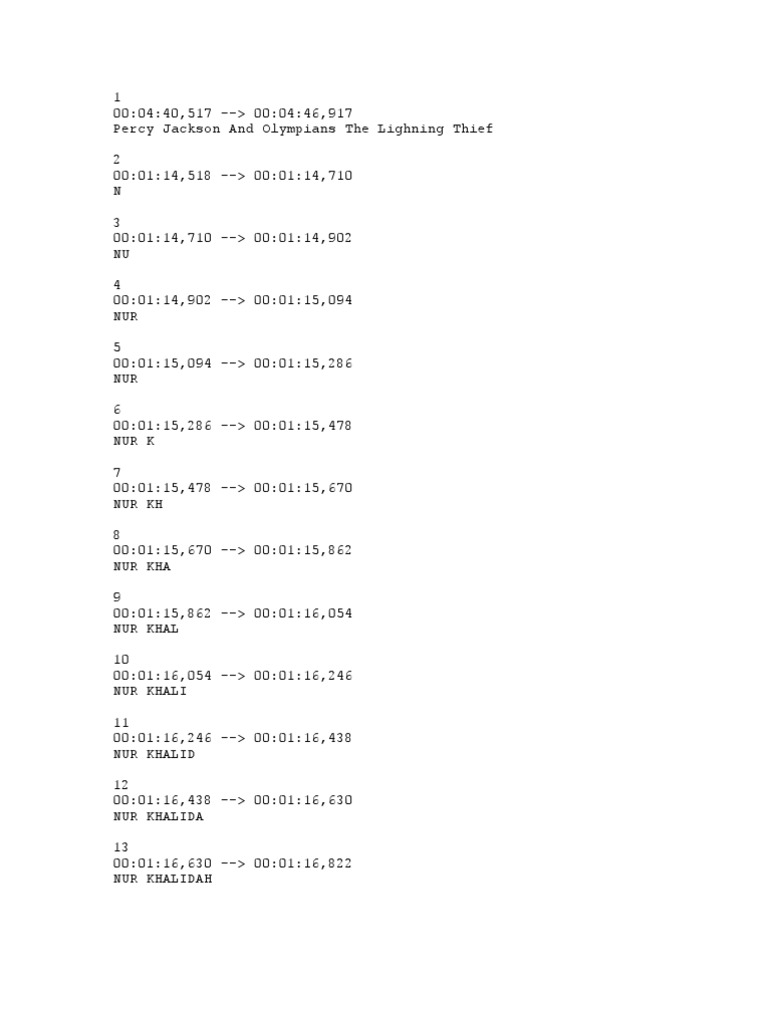 Percy Jackson The Lightning Thief Script PDF
