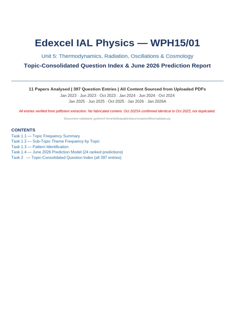 WPH15 01 Topic Index Predictions v2 | PDF | Resonance | Redshift