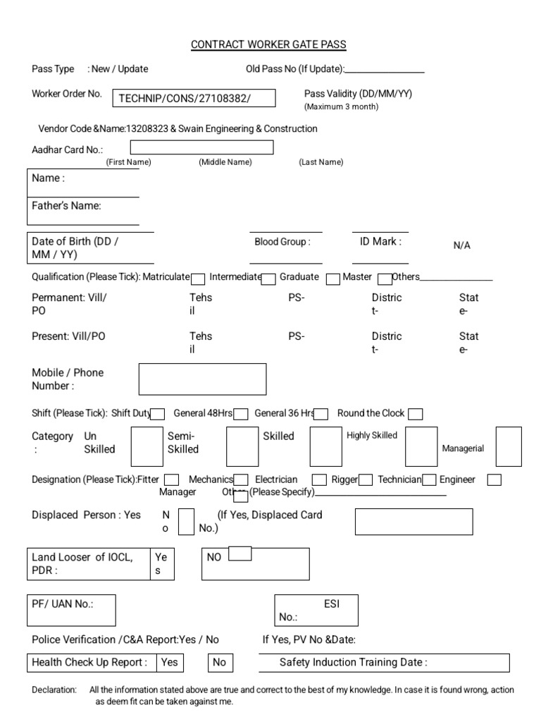 Technip Permanent Form | PDF | Applications Of Cryptography | Access ...