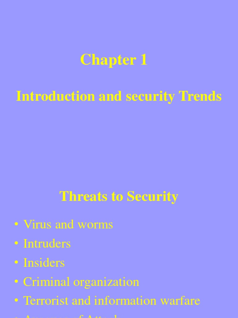 Overview of Security Threats and Trends | PDF | Denial Of Service ...