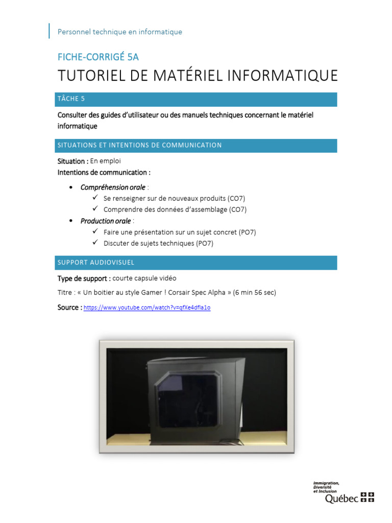 5A TIC TECH Corrige | PDF | USB | Informatique