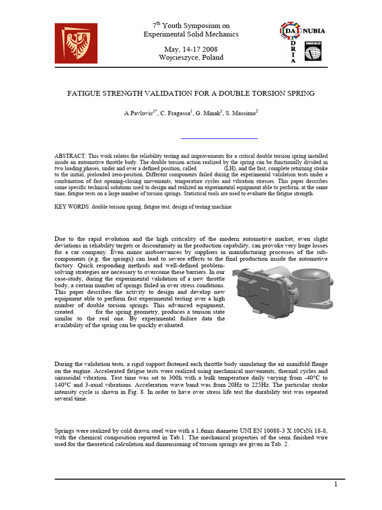 Fatigue Strength Validation for a Double | PDF | Fatigue (Material ...