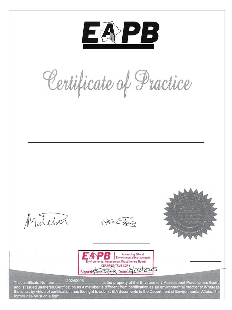 BEAPA_Practice_Certificate - Copy (1).Docx Og (1) | PDF | Academic ...