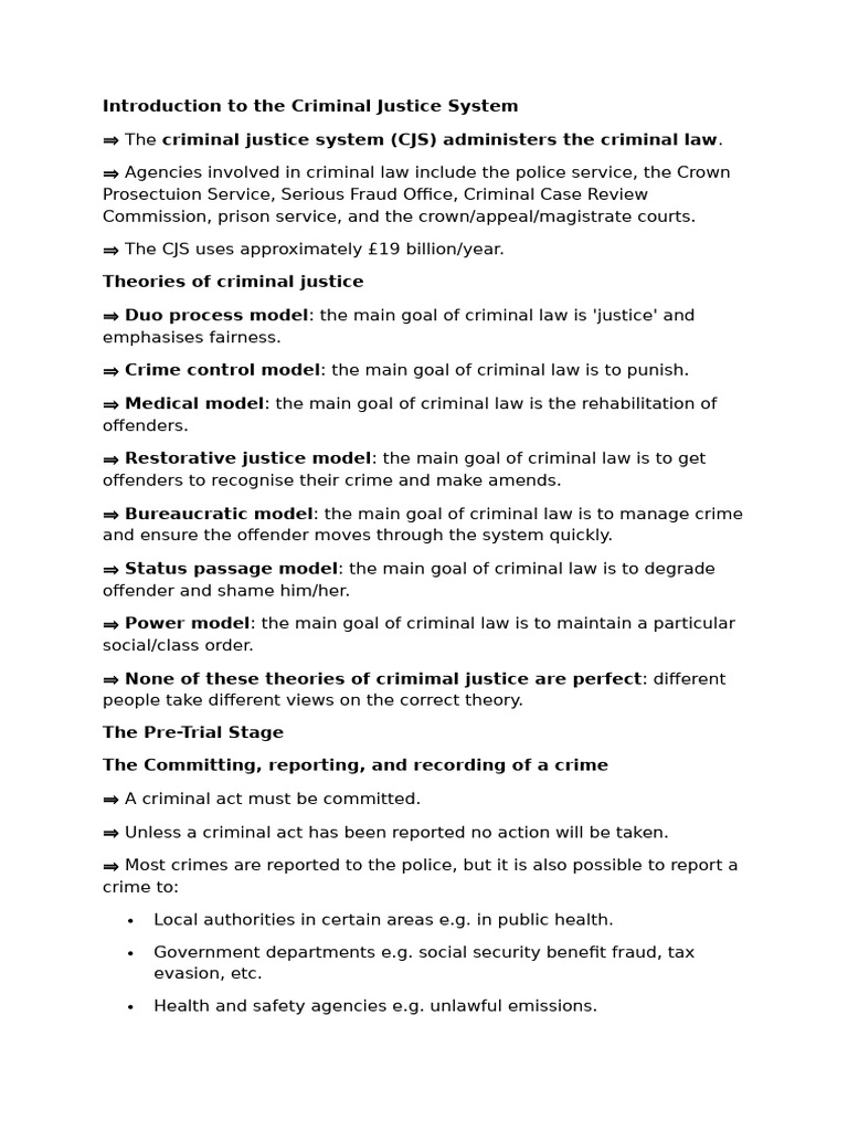 Introduction to the Criminal Justice System | PDF | Arrest | Arrest Warrant