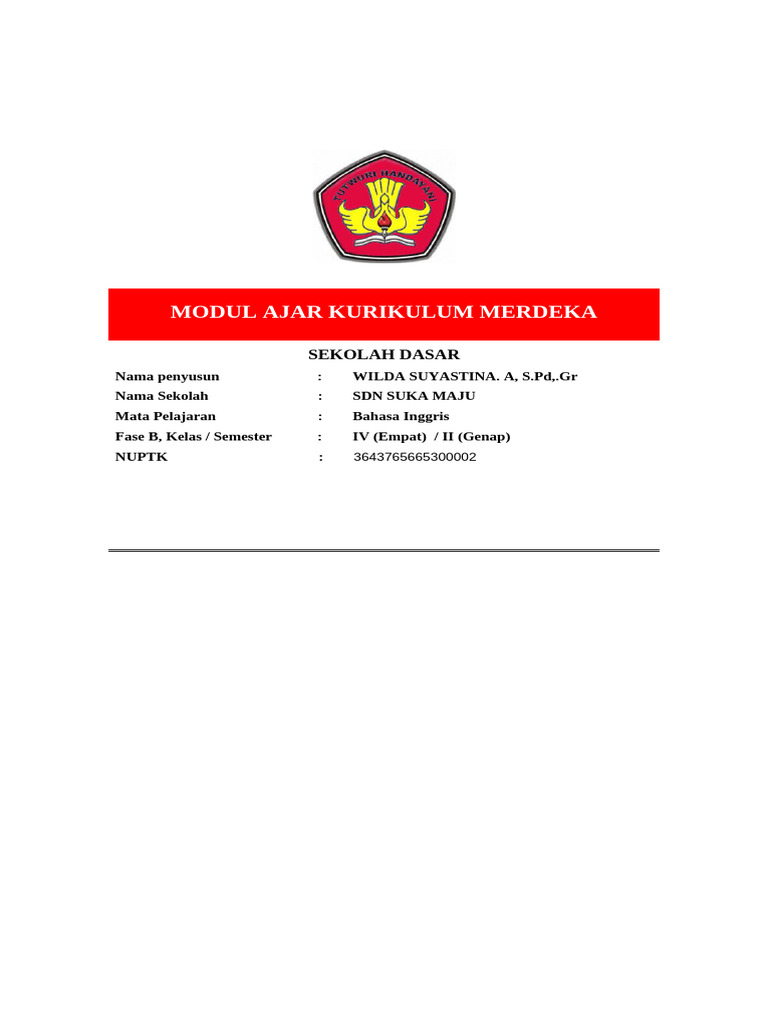 (1) Modul Ajar Kelas 4 Semester 2 | PDF
