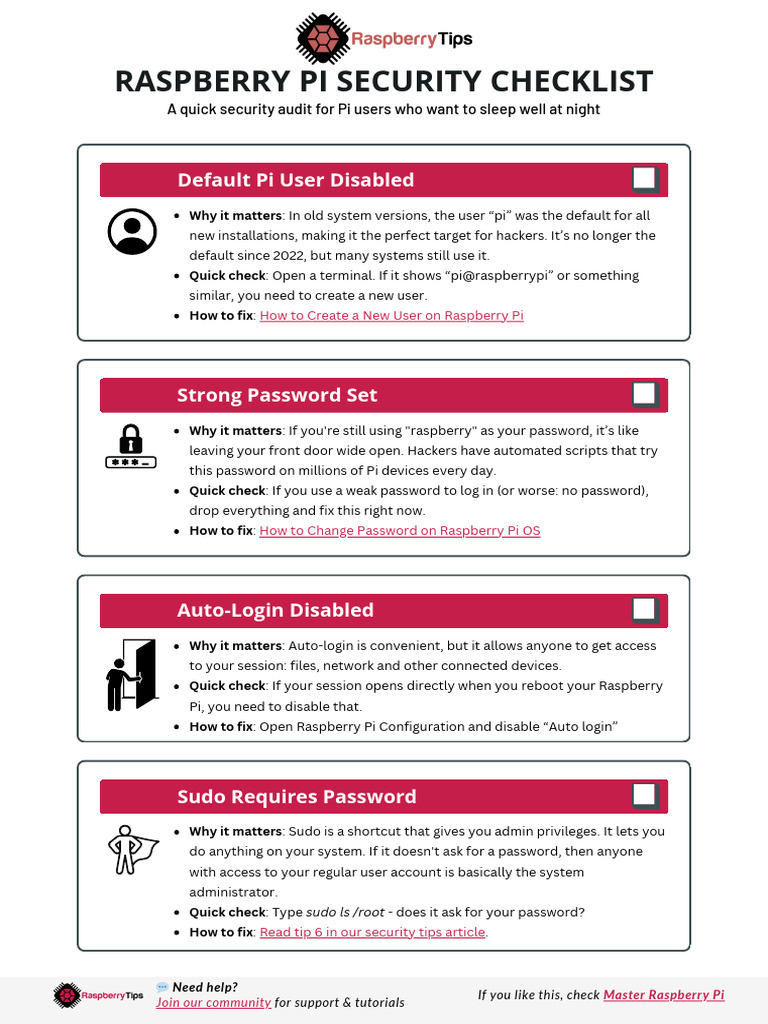 Security Checklist | PDF | Sudo | Superuser