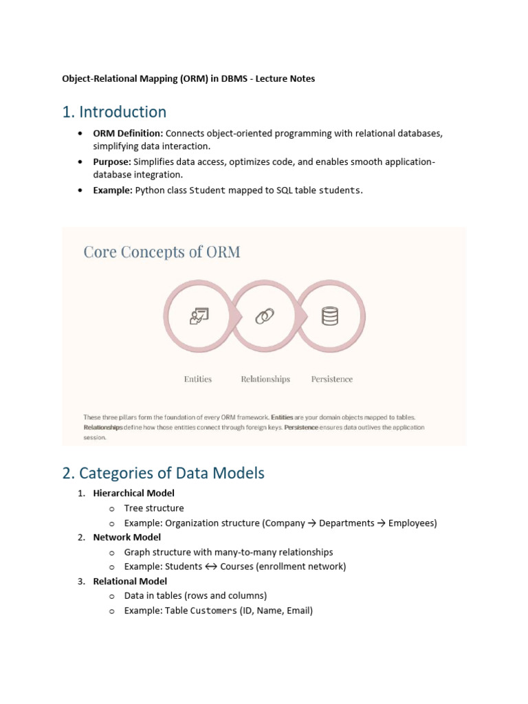 Orm Dbms Lecture PDF | PDF | Databases | Relational Database