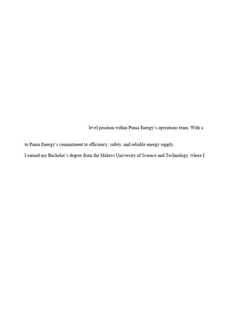 Puma _ Application for Entry-level Position | PDF