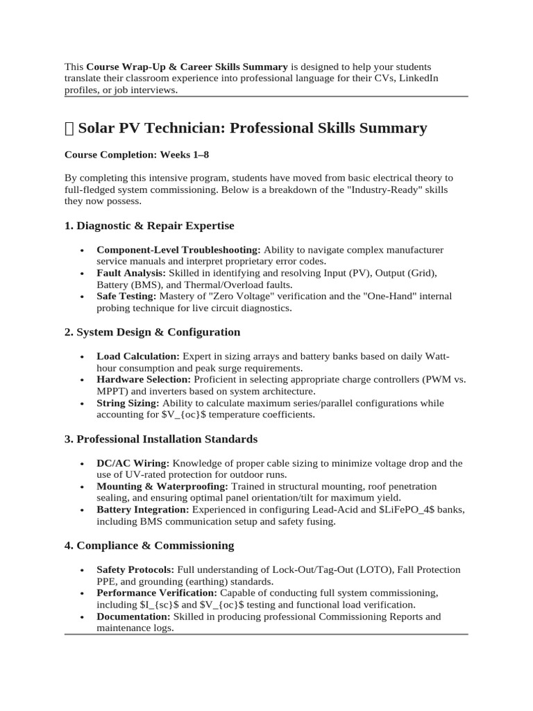 Top 20 Solar PV Job Interview Questions | PDF | Photovoltaic System ...