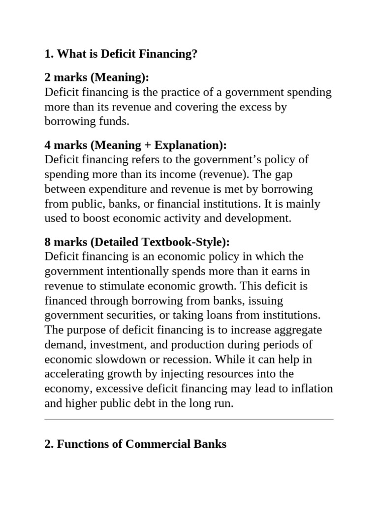 Economics Short Answr | PDF | Deficit Spending | Taxes