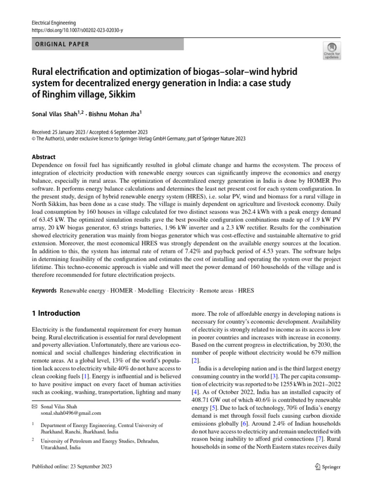 2023 Rural Electrification | PDF | Photovoltaics | Renewable Energy