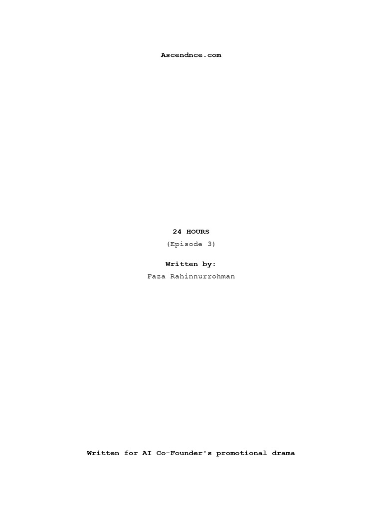 24 Hours - Episode 3 Script | PDF