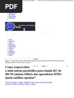 Download Como reaproveitar a mini antena parablica para banda KU de 60CM _antena Offset_ das operadoras DTH  Quais satlites apontar_  by Shimon Cesar Soares SN102455746 doc pdf