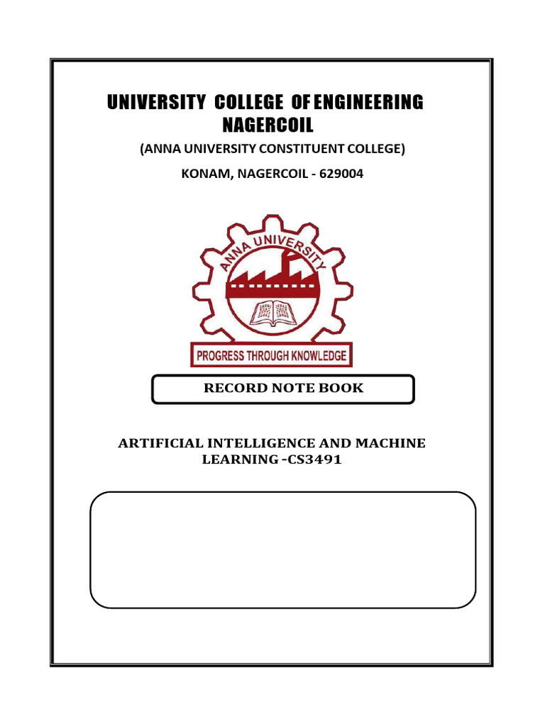 Aiml Lab Manual | PDF | Algorithms And Data Structures | Algorithms