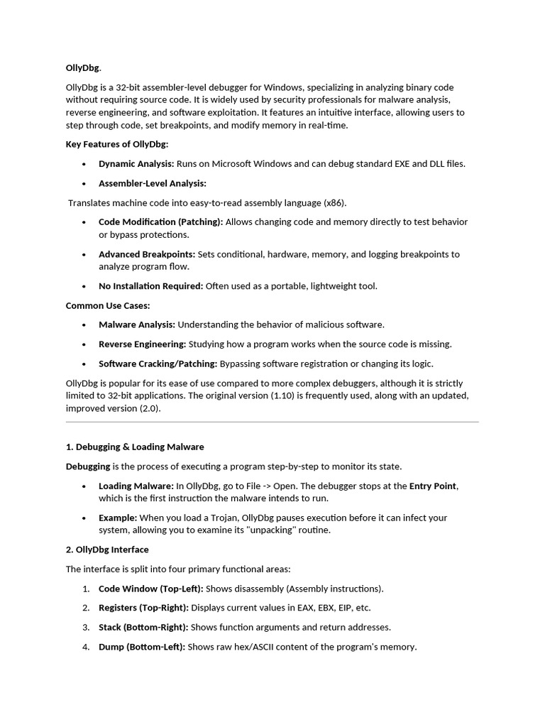 Malwareanalysis-Unit-4-5 | PDF | Malware | Debugging