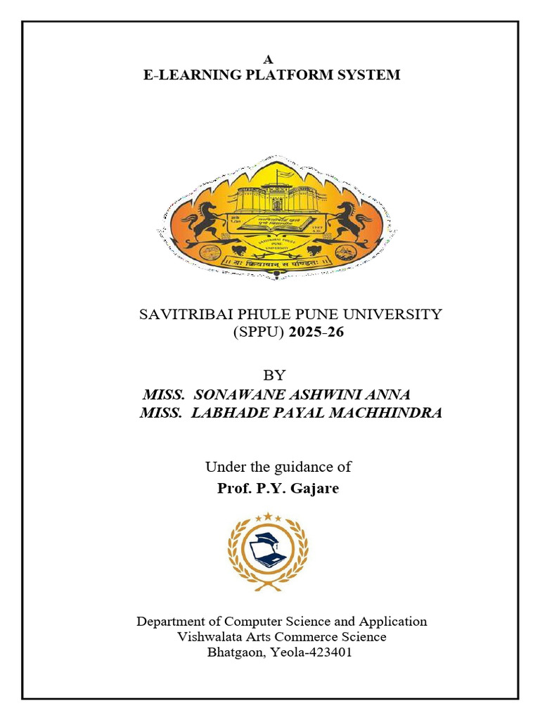 E Learning Platform Project Report Garote Vivek PDF | PDF | World Wide ...