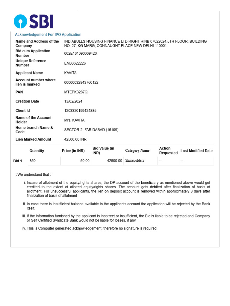 Indiabulls Right Issue | PDF