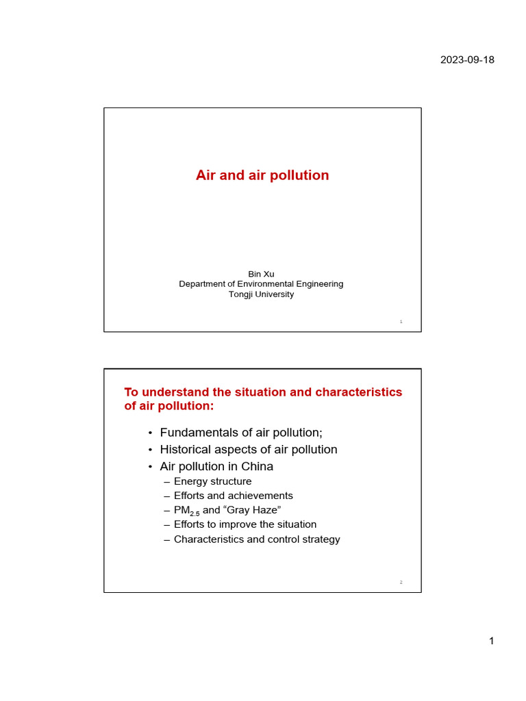 1-Air and Air Pollution | PDF | Smog | Air Pollution