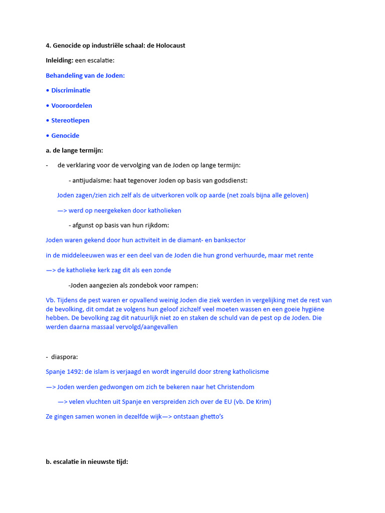 Genocide Op Grote Schaal de Holocaust_ingevuld | PDF