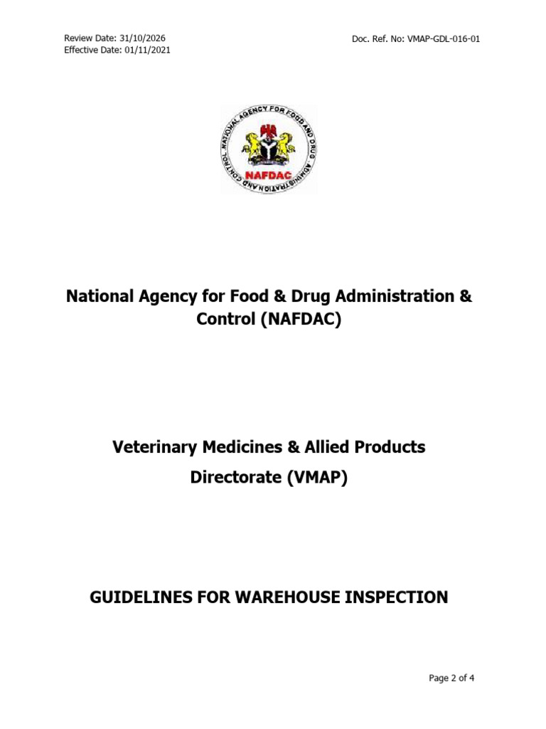 Guidelines For The Inspection of Warehouses 1 | PDF