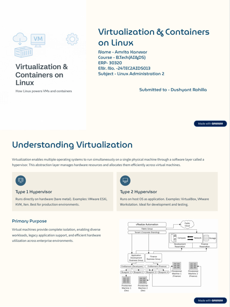 Virtualization and Containers On Linux | PDF | Virtual Machine ...