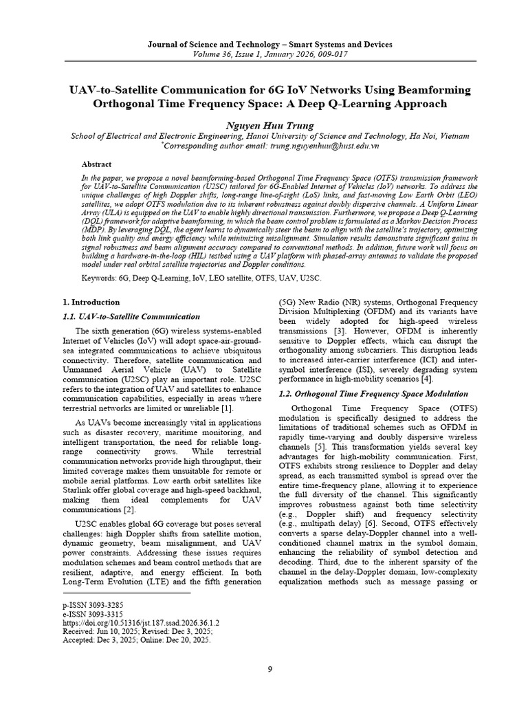 UAV-To-Satellite Communication for 6G IoV Networks | PDF | Mimo ...