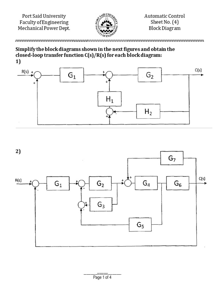 Sh.4 Block Diagram Reduction | PDF