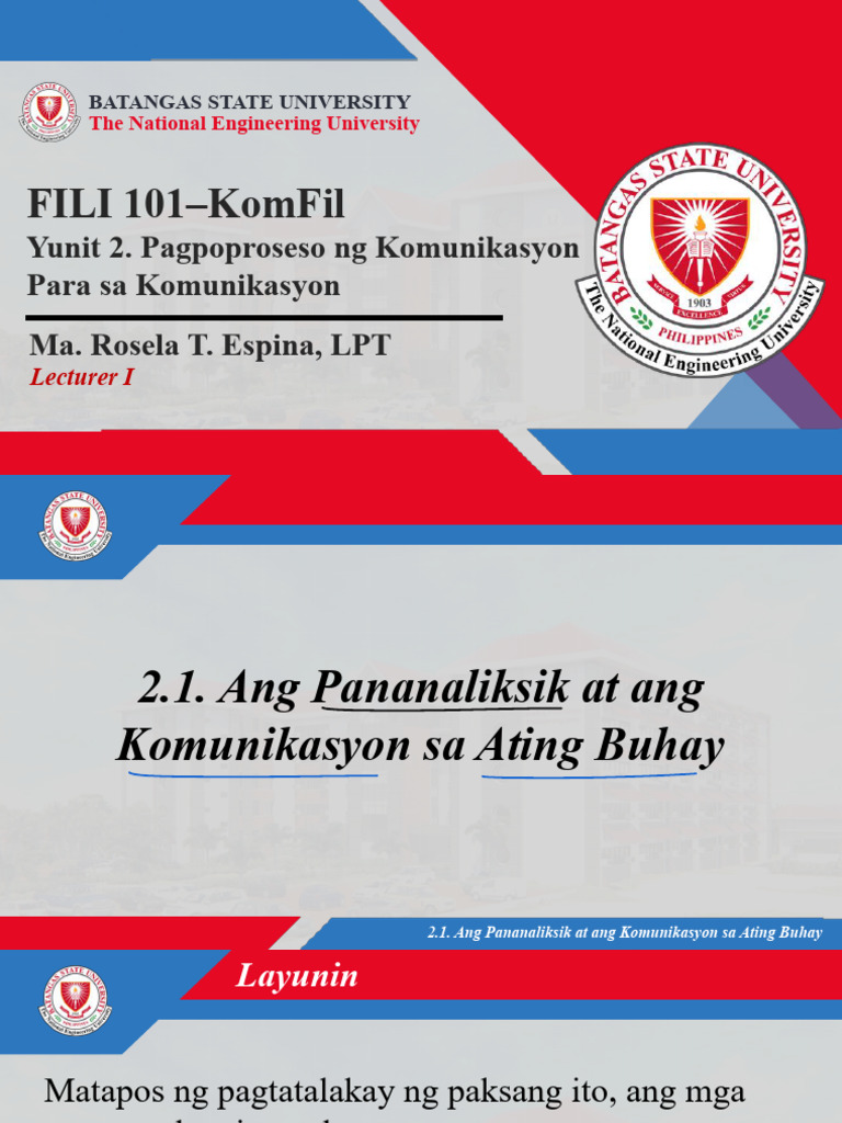 Yunit 2.1_Ang Pananaliksik at ang Komunikasyon sa Ating Buhay | PDF