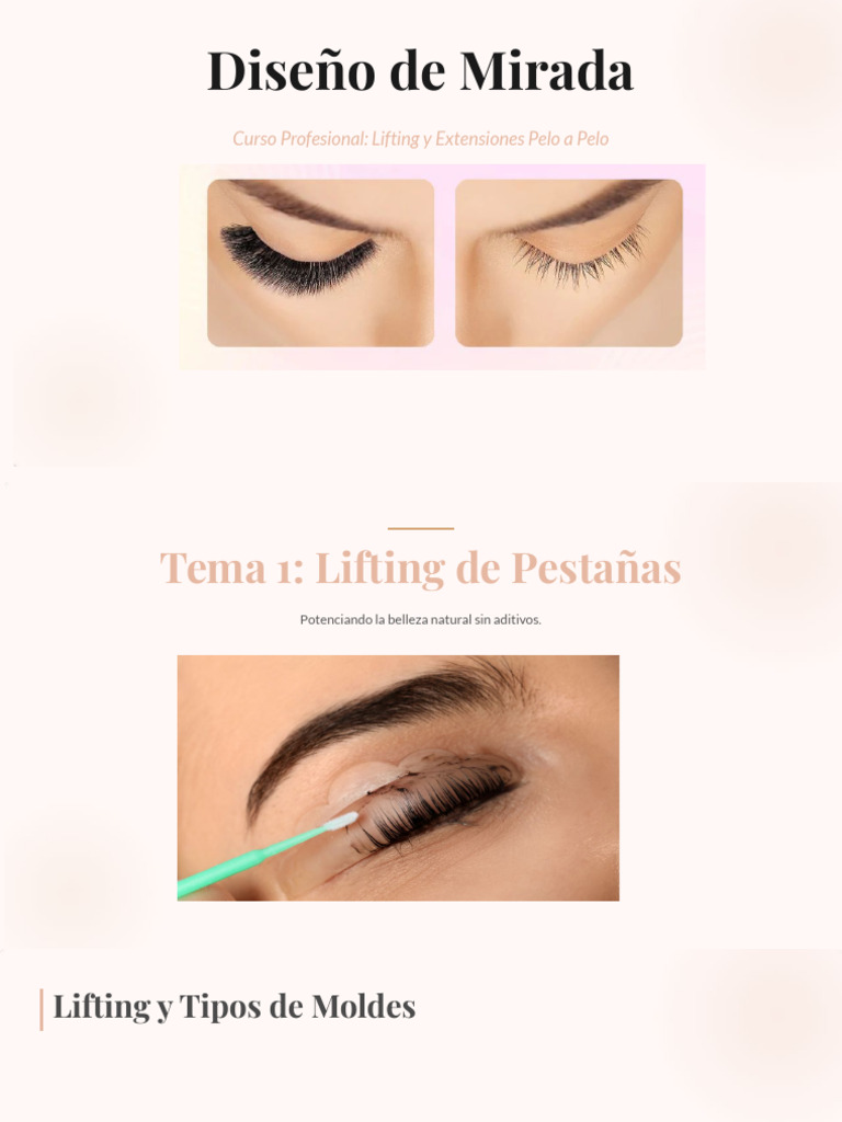 Curso de Lifting y Extensiones de Pestañas M.J | PDF