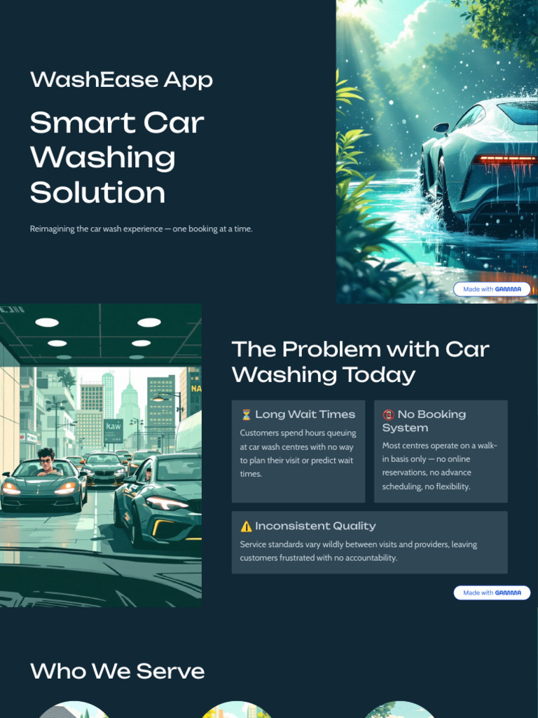 Smart Car Washing Solution | PDF | Subscription Business Model | Car