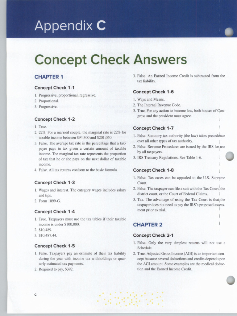 Appendix C | PDF | Taxpayer | Taxes