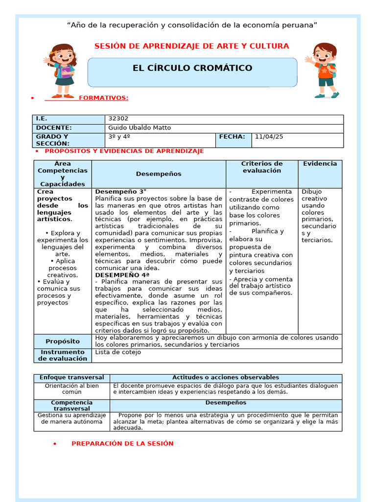 IV Ses Ayc Vier 11 Circulo Cromatico 933623393 Yessenia CN | PDF ...