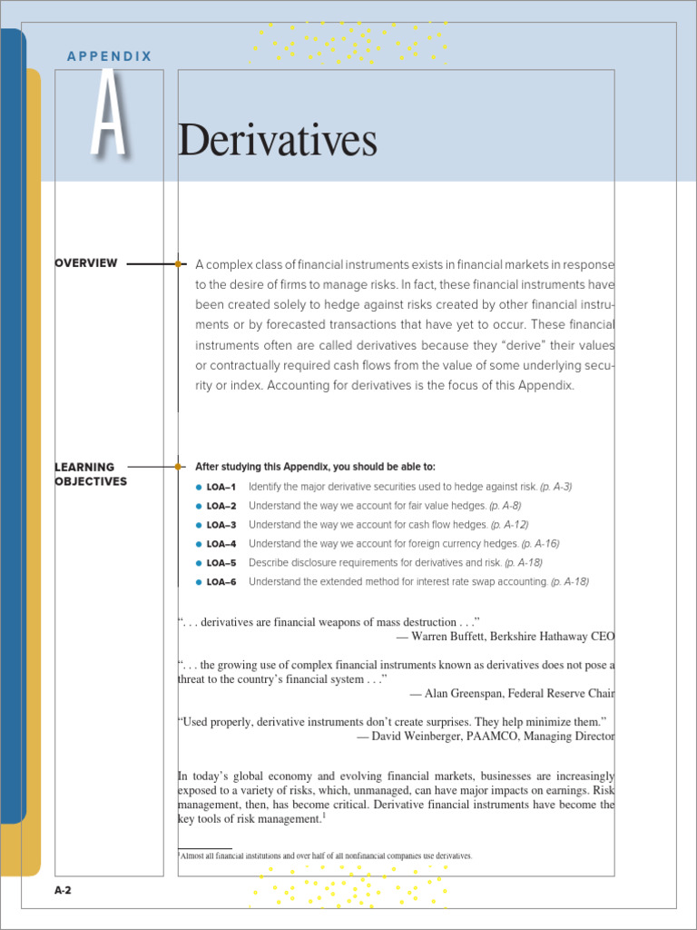 Appendix A | PDF | Derivative (Finance) | Futures Contract