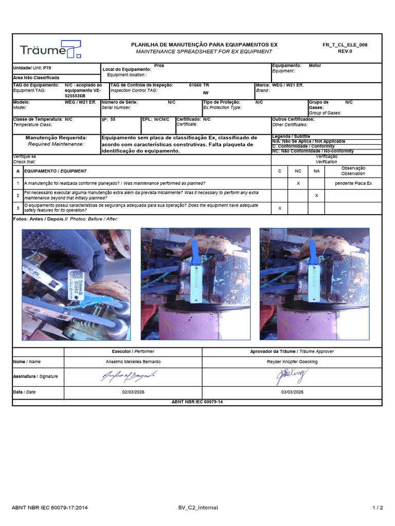 Checklist de Man 01660 | PDF