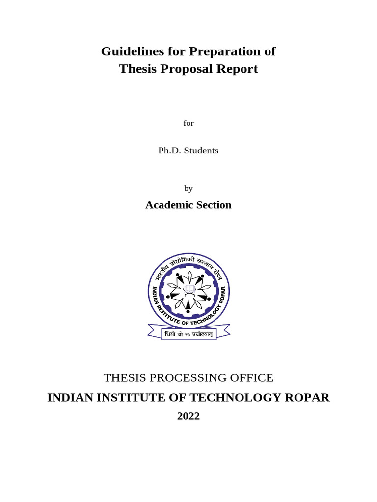 Thesis Proposal Report Guidelines and Format | PDF | Thesis | Methodology