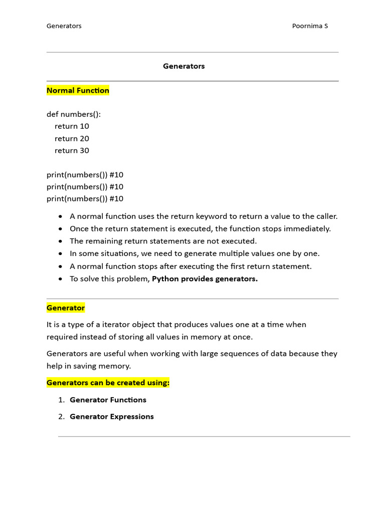 Generators | PDF | Algorithms | Functional Programming