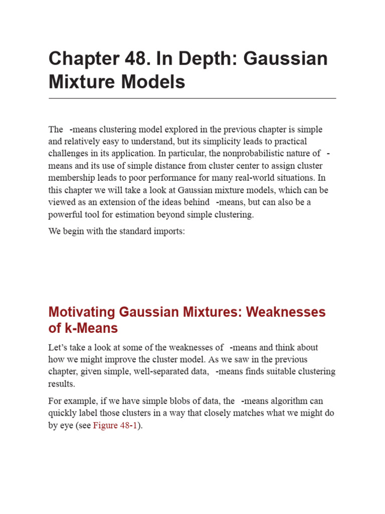 48. in Depth - Gaussian Mixture Models | PDF | Cluster Analysis ...