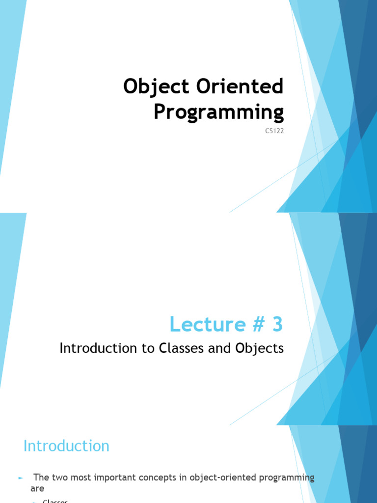 Lecture 3 | PDF | Constructor (Object Oriented Programming) | Programming