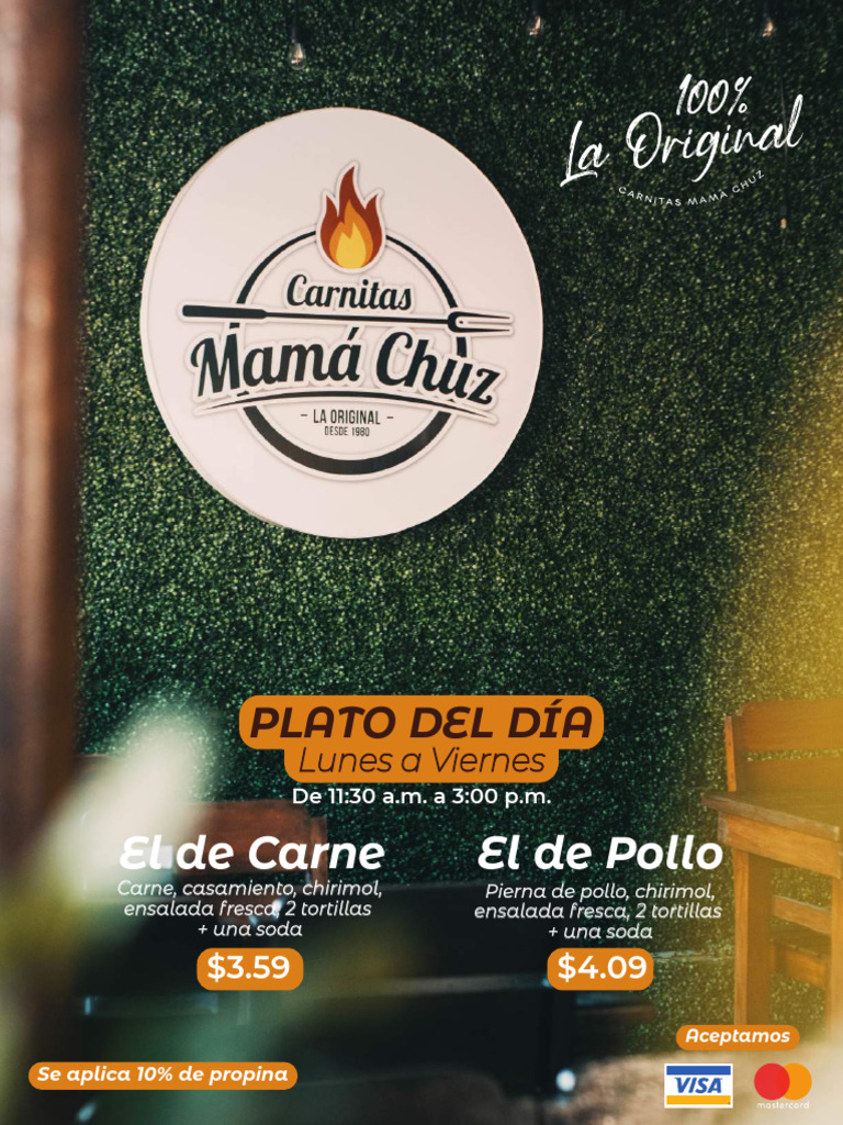 Carnitas Mamá Chuz - Menú 2022 Versión Web | PDF | Taco | filete