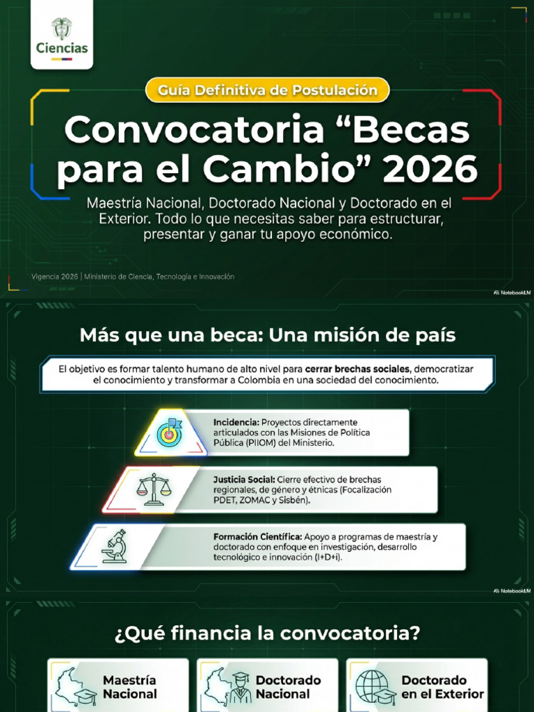 Guía Becas para El Cambio 2026 | PDF