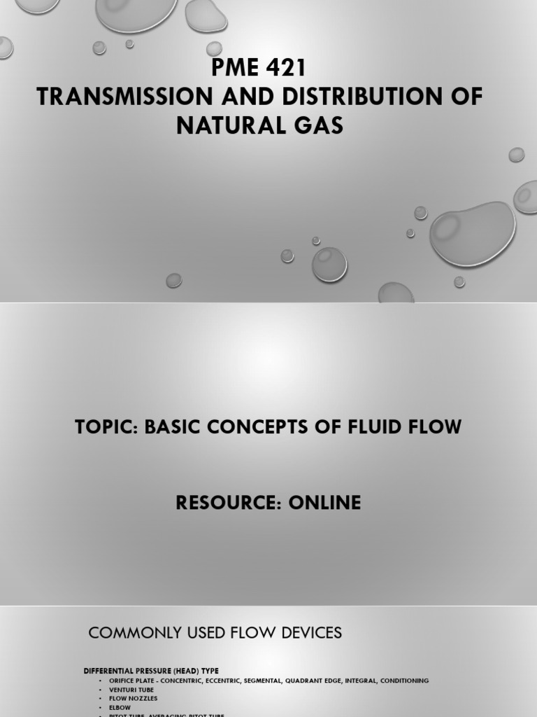 Lecture - Basics of Fluid Flow | PDF | Flow Measurement | Reynolds Number