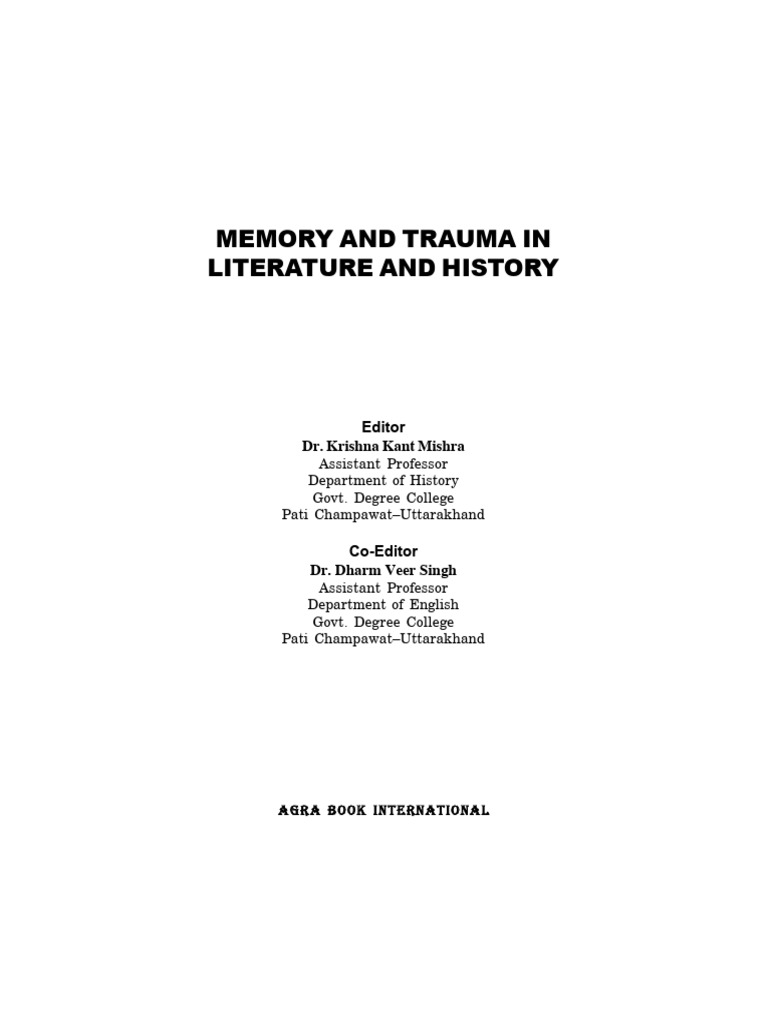 Trauma Edited Book Inner-Merged | PDF | Psychological Trauma | Narrative